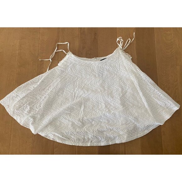 NWT  Express Ivory Eyelet SKIRT WOMEN’S Size 10 - Picture 1 of 12